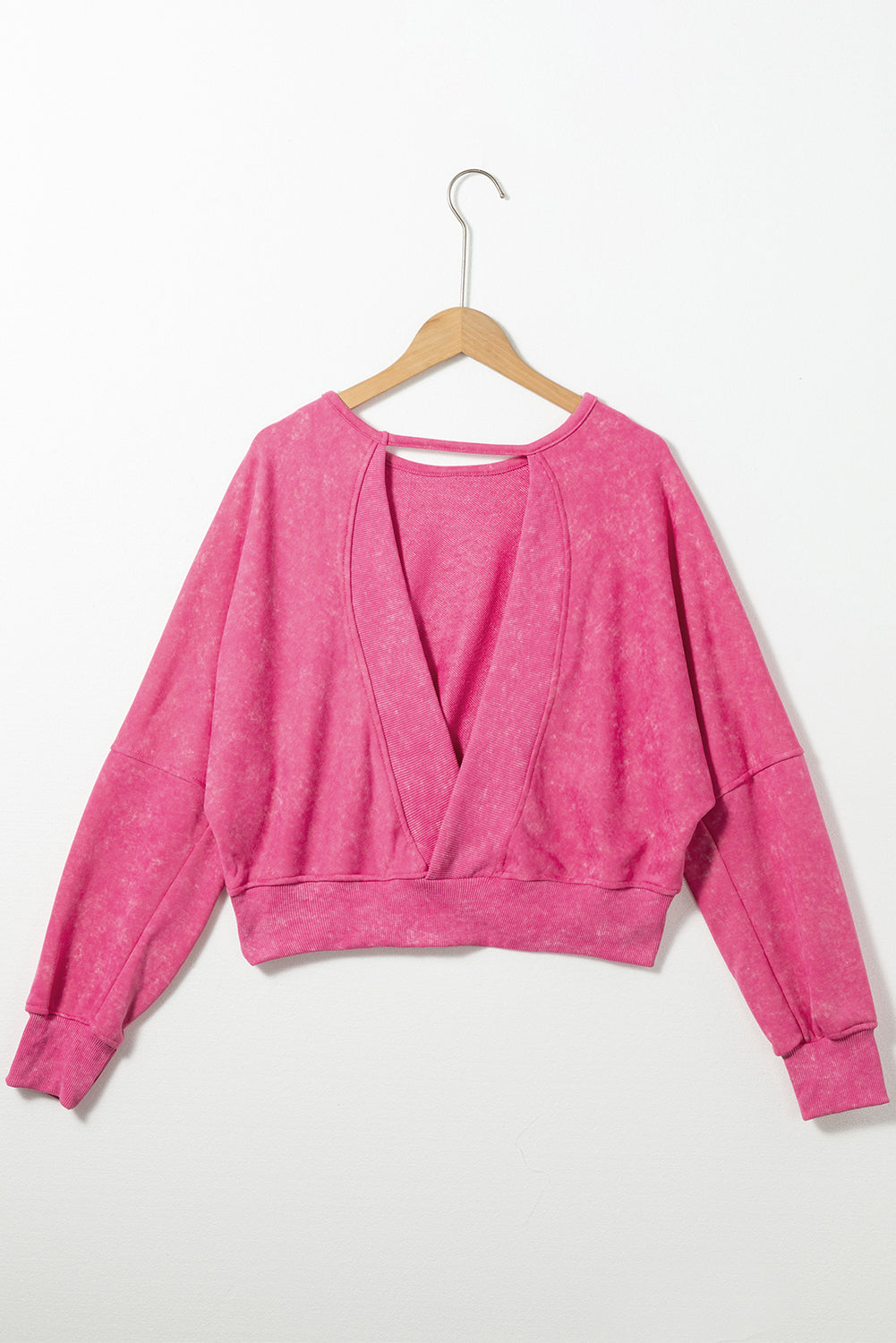 Rose Acid Wash Open Back Sweatshirt – same ANTHEM | Soulmate Style Streetwear