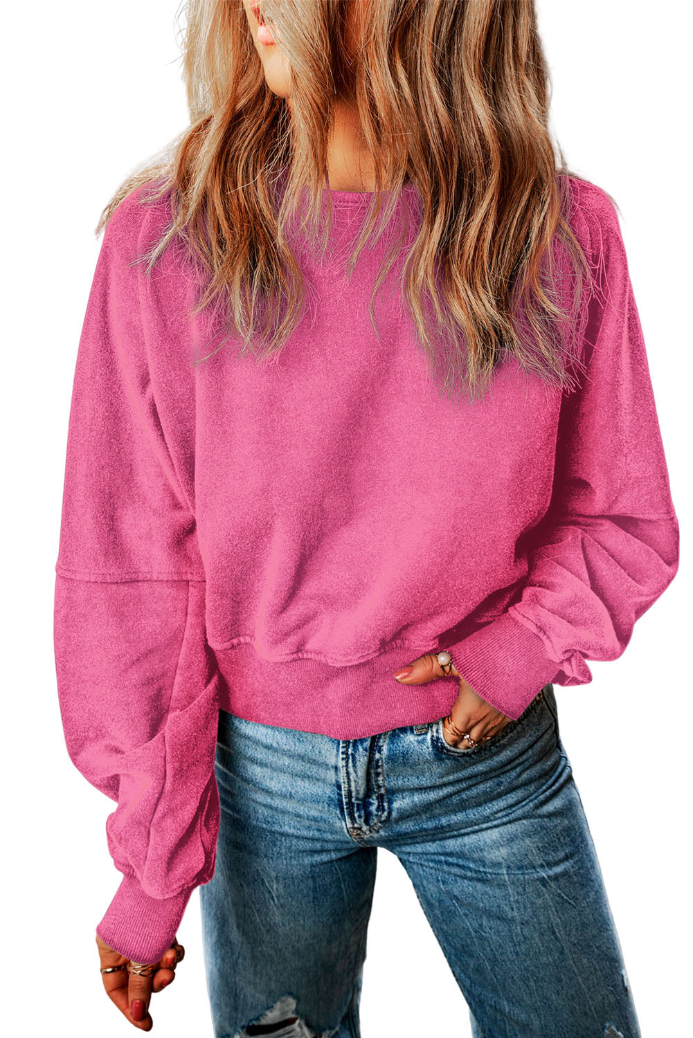 Rose Acid Wash Open Back Sweatshirt – same ANTHEM | Soulmate Style Streetwear