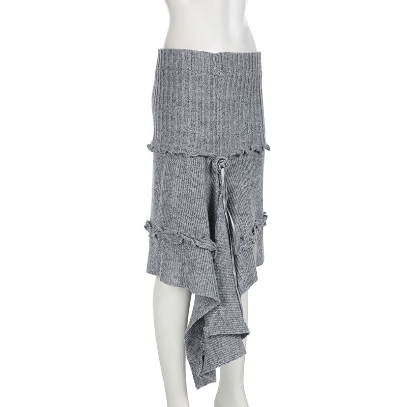 Rose Textured Knitted Midi Skirt – same ANTHEM