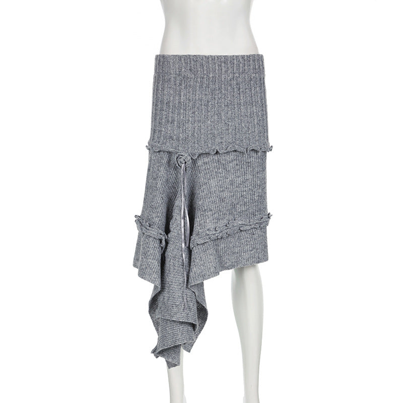 Rose Textured Knitted Midi Skirt – same ANTHEM