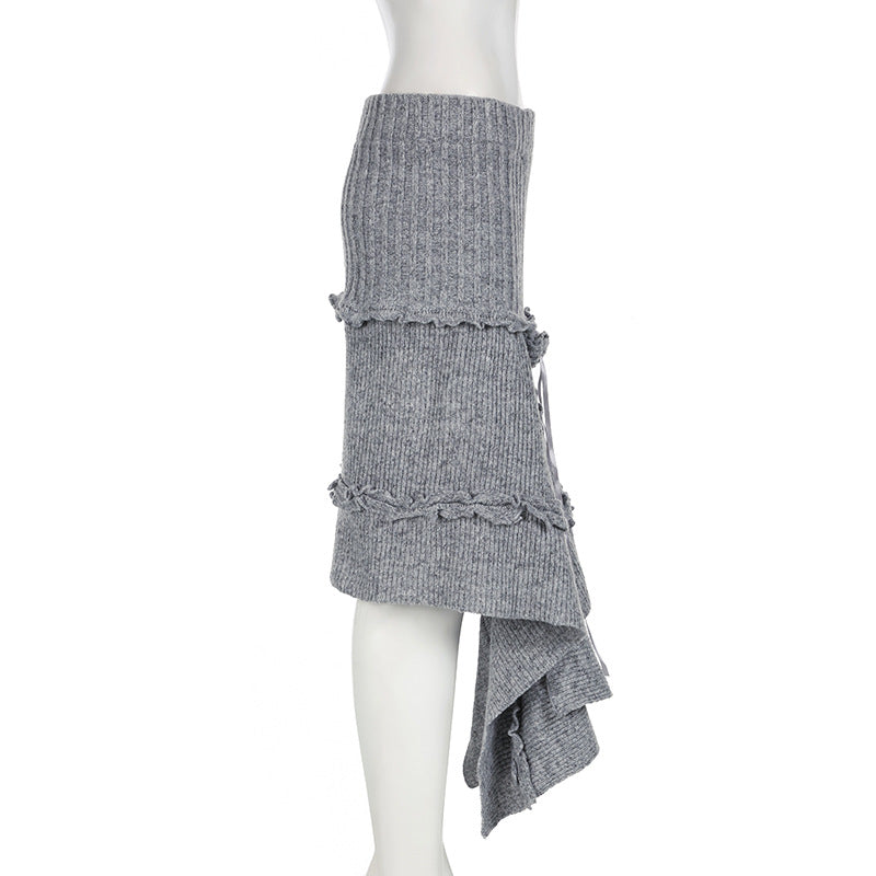 Rose Textured Knitted Midi Skirt – same ANTHEM