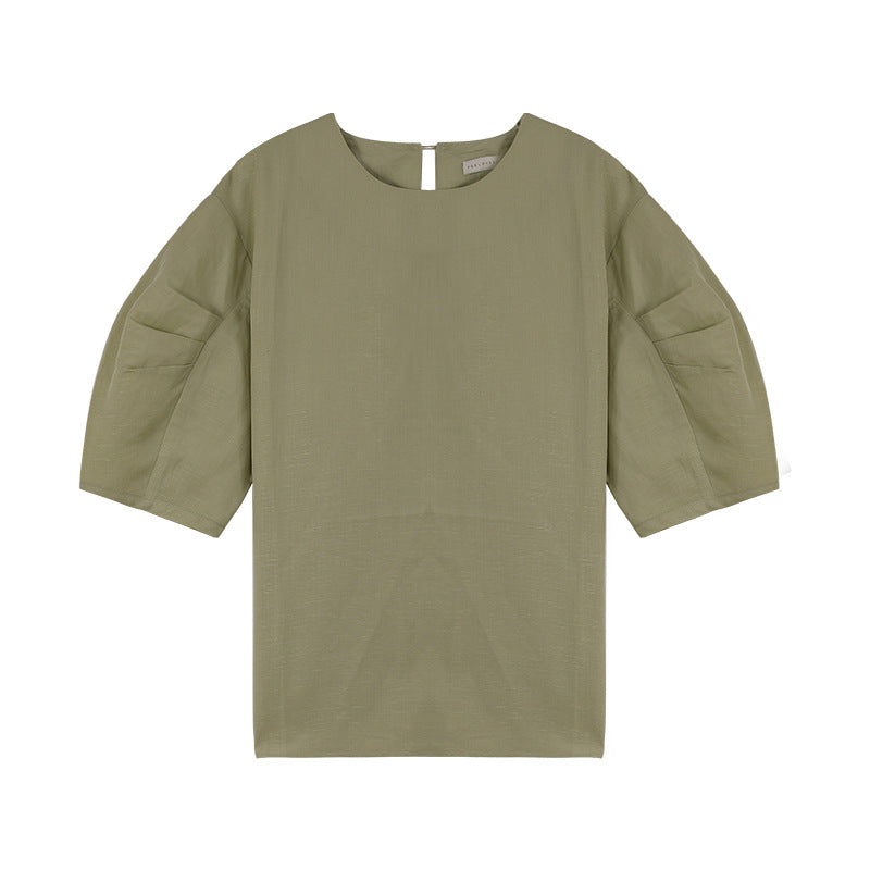 Round Neck VersatileTop | same ANTHEM. - Green / One size - Bag