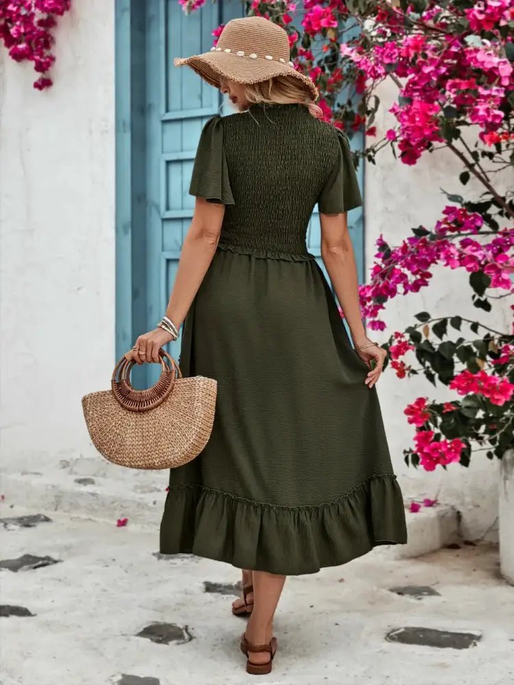 Ruffled Elastic Waist Midi Skirt – Romantic Dreamwear | same ANTHEM