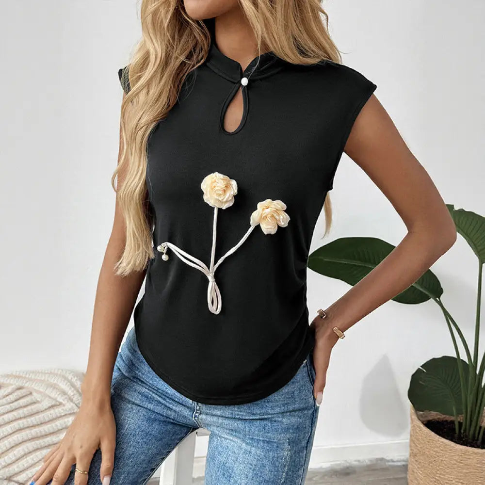 same ANTHEM. 3D Floral Chinese-Inspired Top – Sleeveless Soulmate Streetwear