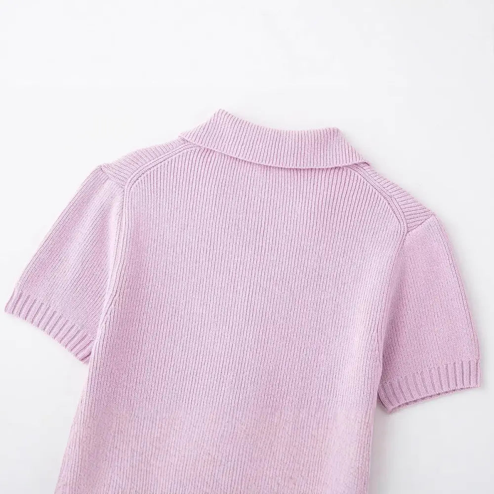 same ANTHEM. Bow Knit Top – Sweet Collar Streetwear for Soulmates & Besties