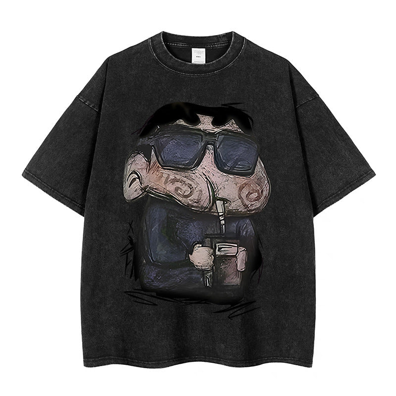 same ANTHEM. Distressed Washed Kikitee Tee – Loose High Street Soulmate Streetwear