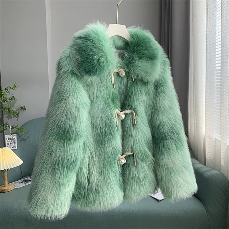 same ANTHEM. Faux Fur Tie Dye Coat – Soulmate Streetwear for Winter Lovers