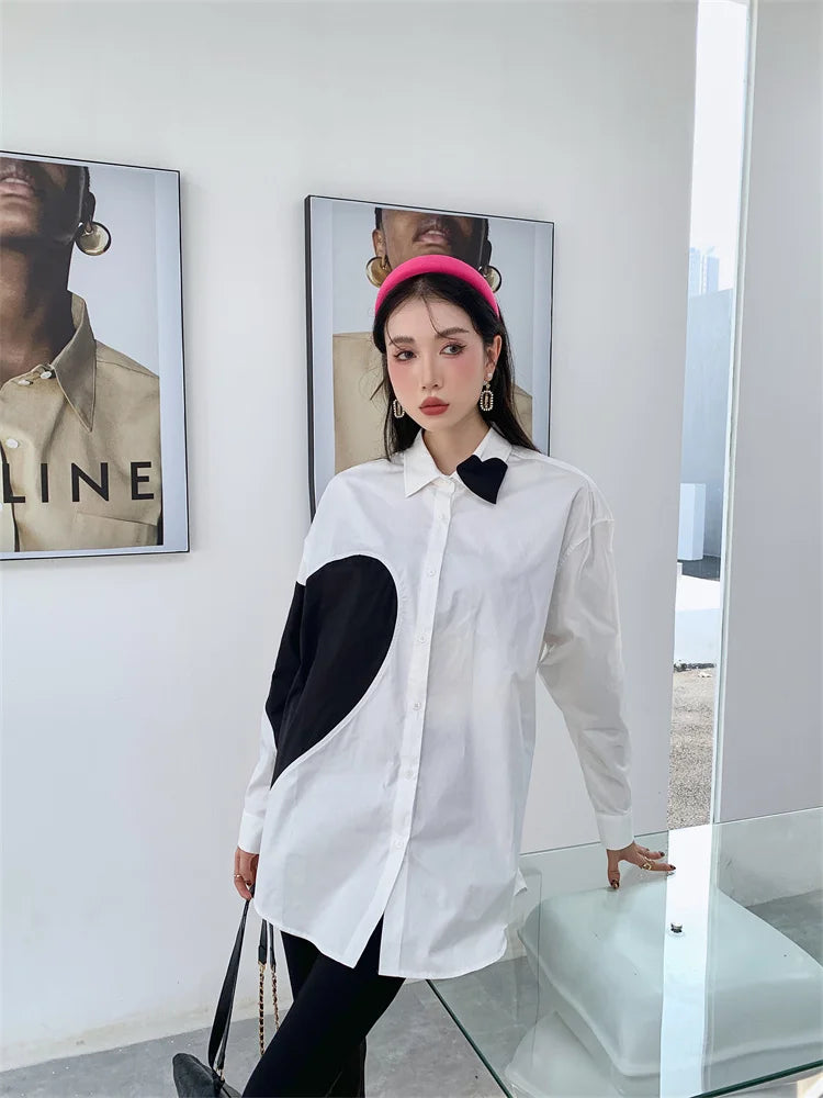 same ANTHEM. Heart Patchwork Blouse – Soulmate Streetwear for Besties & Lovers