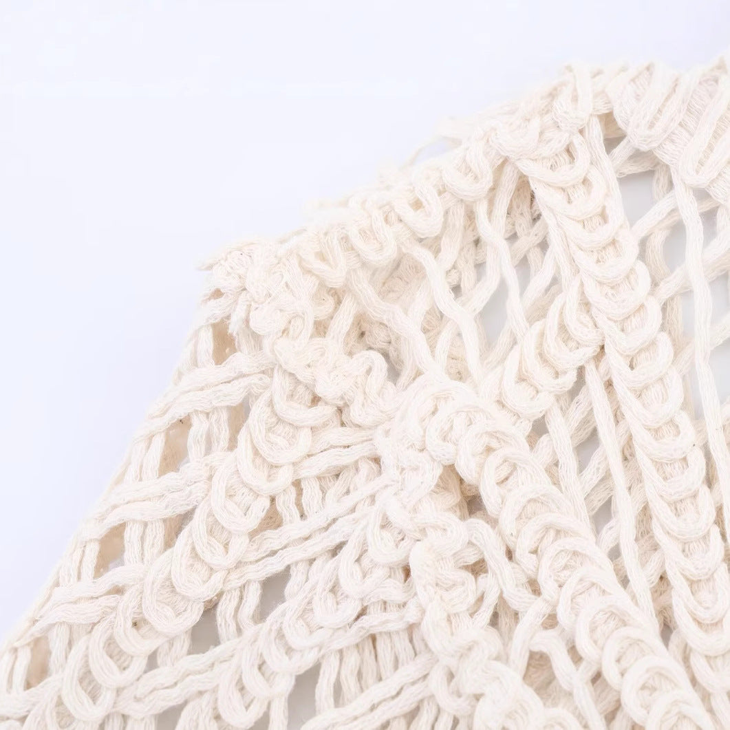 same ANTHEM. Hollow Mesh Knit Sweater – Round Neck Long Sleeve Soulmate Streetwear