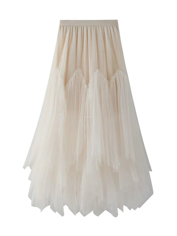 same ANTHEM. Irregular Mesh Puffy Skirt – Dreamy Streetwear for Soulmates