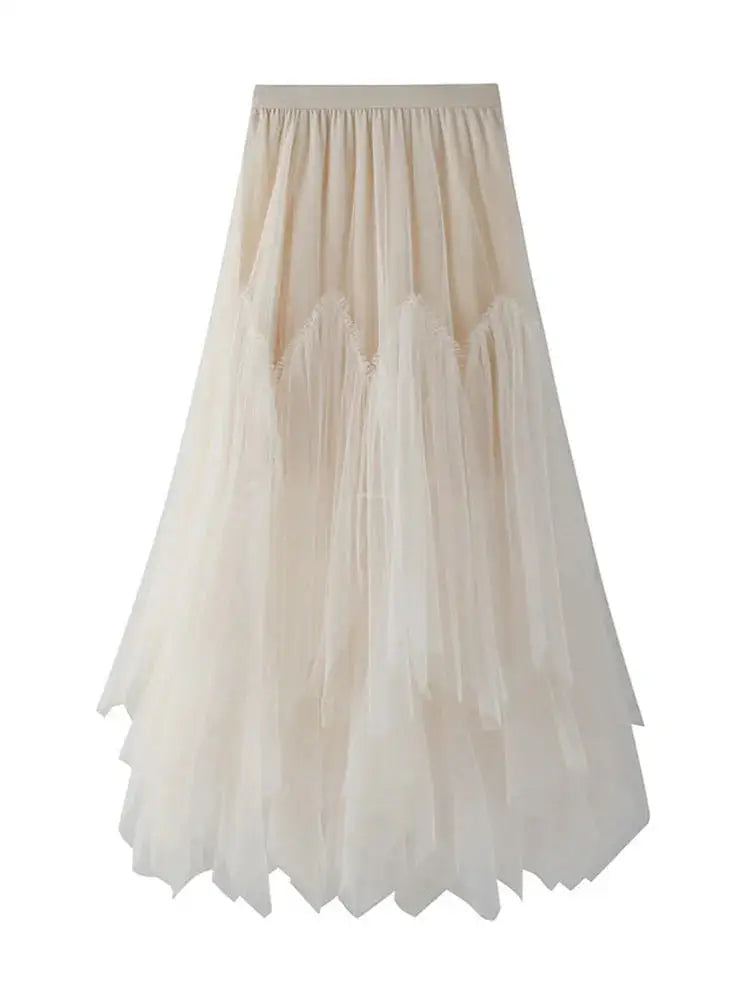 same ANTHEM. Irregular Mesh Puffy Skirt – Dreamy Streetwear for Soulmates