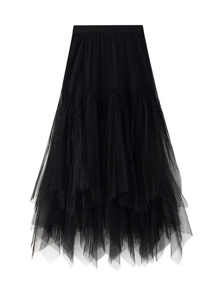 same ANTHEM. Irregular Mesh Puffy Skirt – Dreamy Streetwear for Soulmates