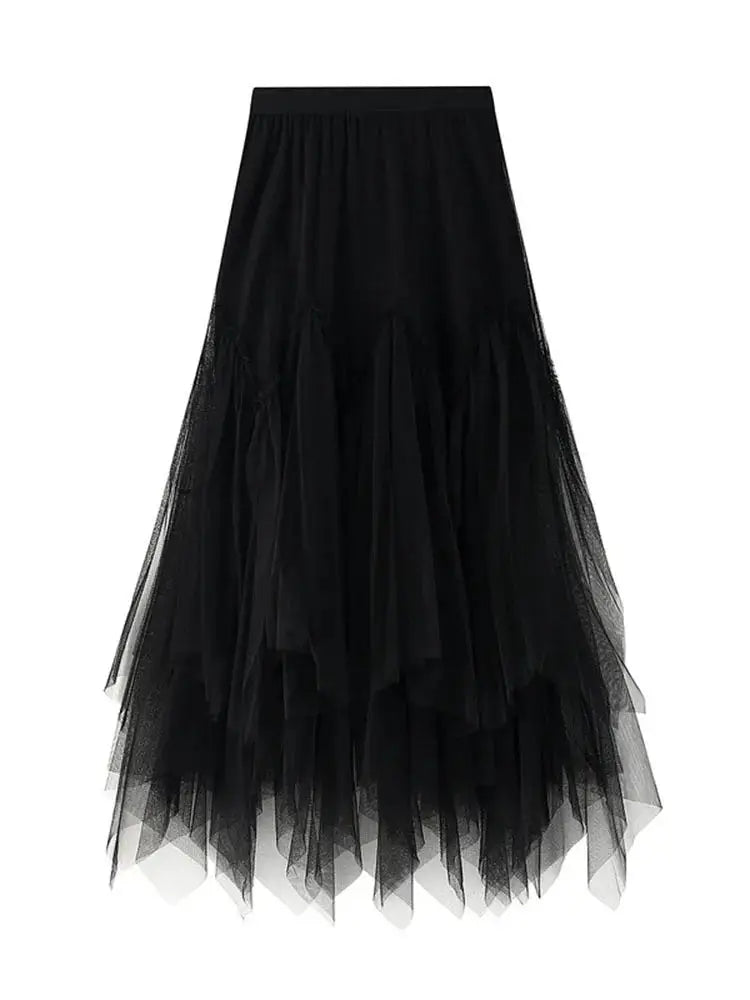 same ANTHEM. Irregular Mesh Puffy Skirt – Dreamy Streetwear for Soulmates