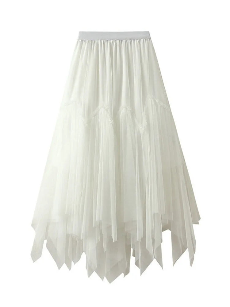 same ANTHEM. Irregular Mesh Puffy Skirt – Dreamy Streetwear for Soulmates