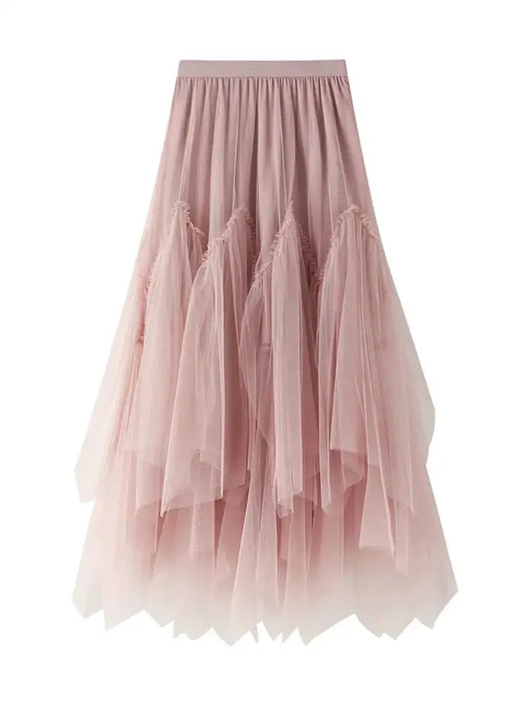 same ANTHEM. Irregular Mesh Puffy Skirt – Dreamy Streetwear for Soulmates