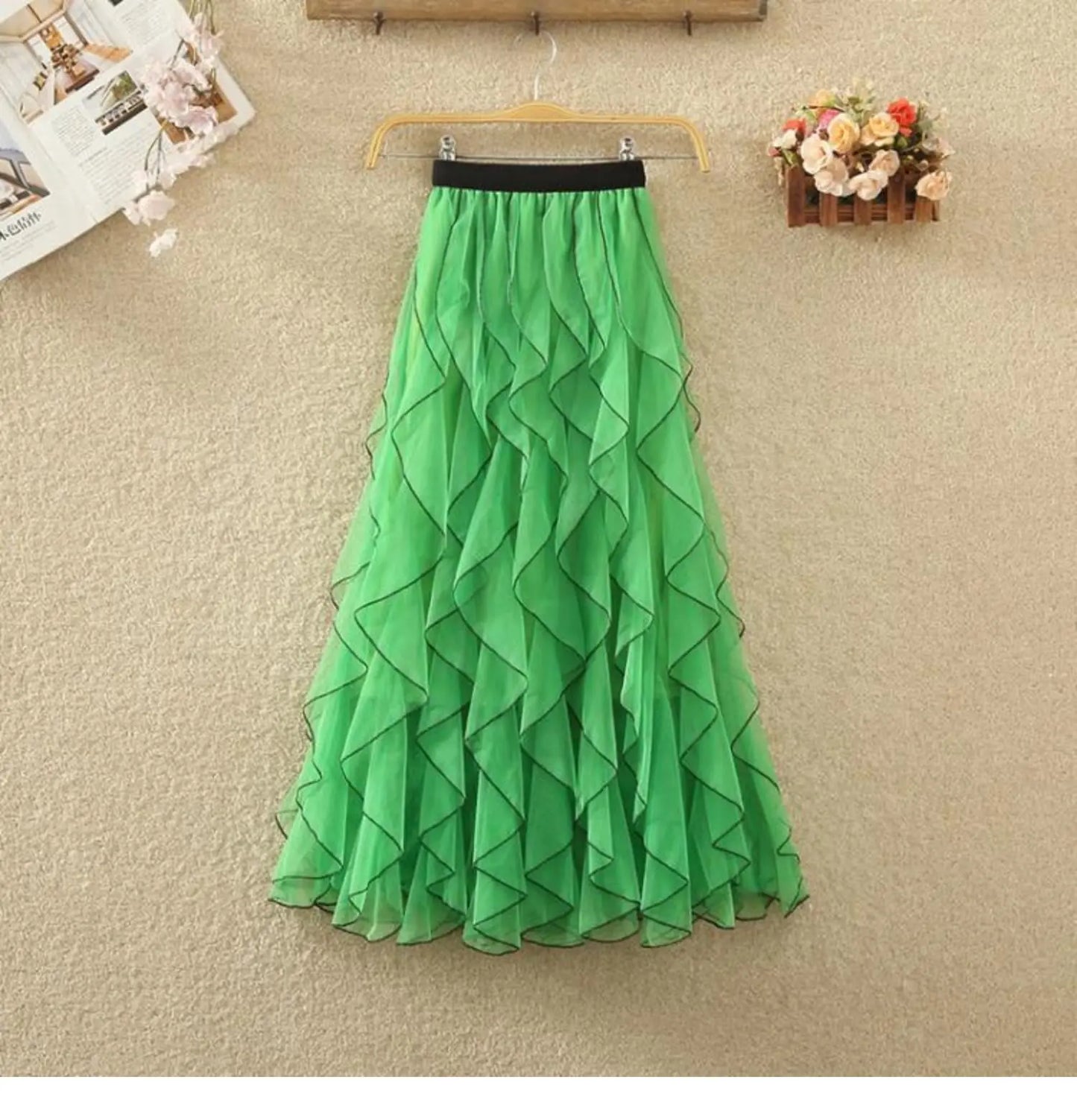 same ANTHEM. Irregular Tulle Midi Skirt – Dreamy Streetwear for Soulmates