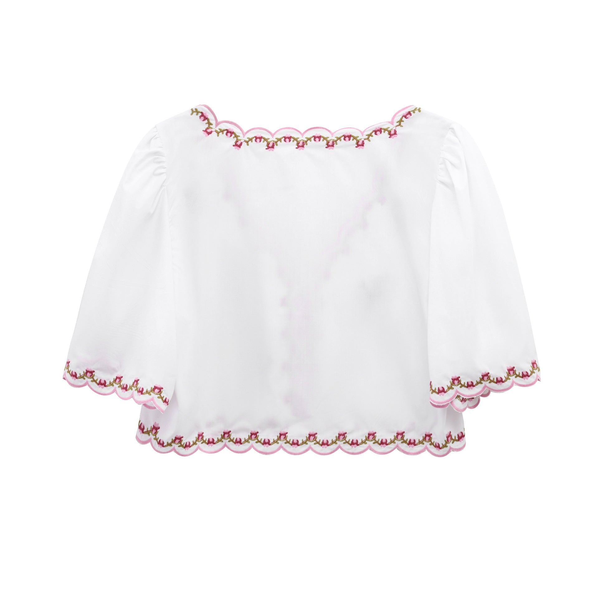 same ANTHEM. Lace-Up Embroidered V-Neck Top – Soulmate Streetwear