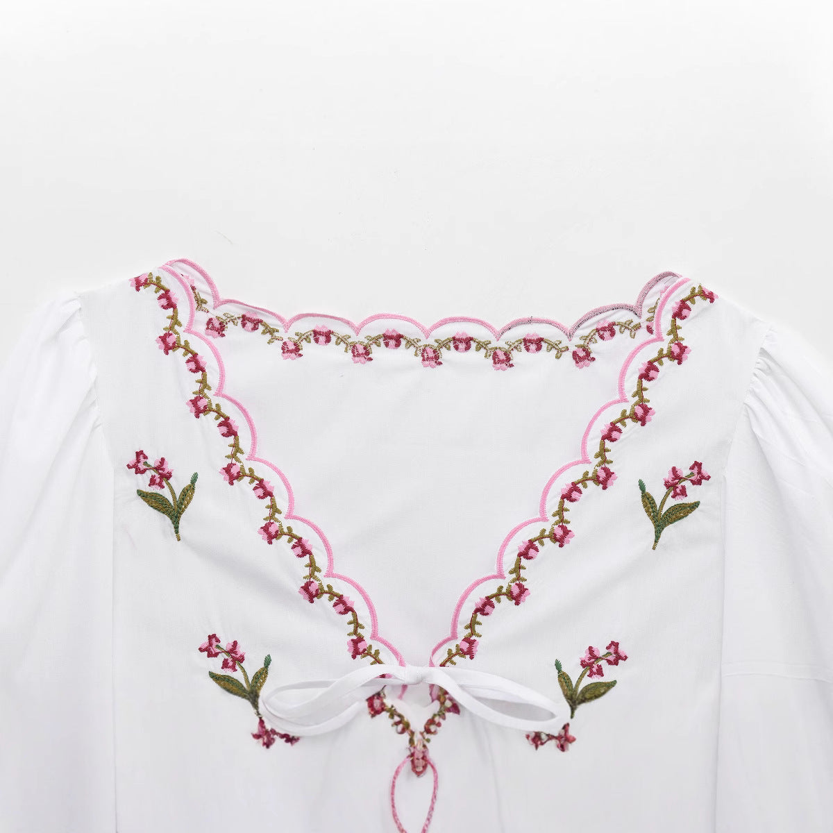 same ANTHEM. Lace-Up Embroidered V-Neck Top – Soulmate Streetwear
