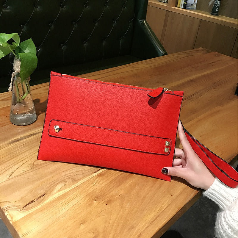 same ANTHEM. Red Clutch Bag – Soulmate Streetwear Statement Accessory - Red