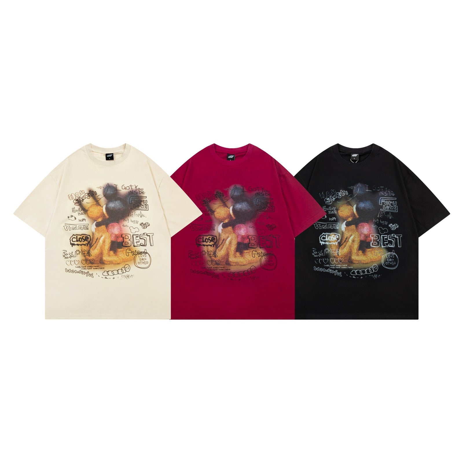 same ANTHEM. Retro Blurred Mickey T-Shirt – Soulmate Streetwear for Men