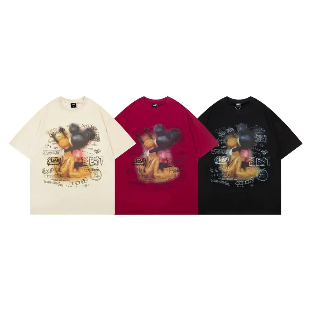 same ANTHEM. Retro Blurred Mickey T-Shirt – Soulmate Streetwear for Men