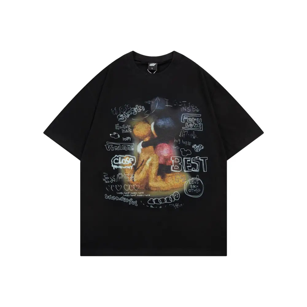 same ANTHEM. Retro Blurred Mickey T-Shirt – Soulmate Streetwear for Men - Black / M