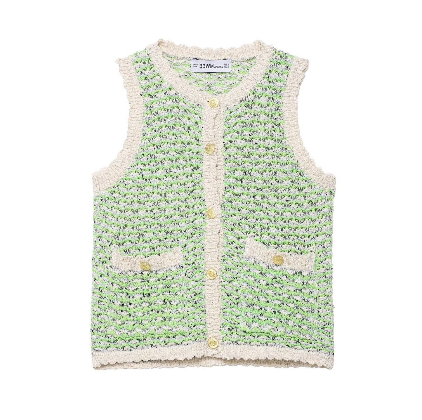 same ANTHEM. Soulmate Knit Vest – Sleeveless Round Neck Sweater for Women - Grass green / S