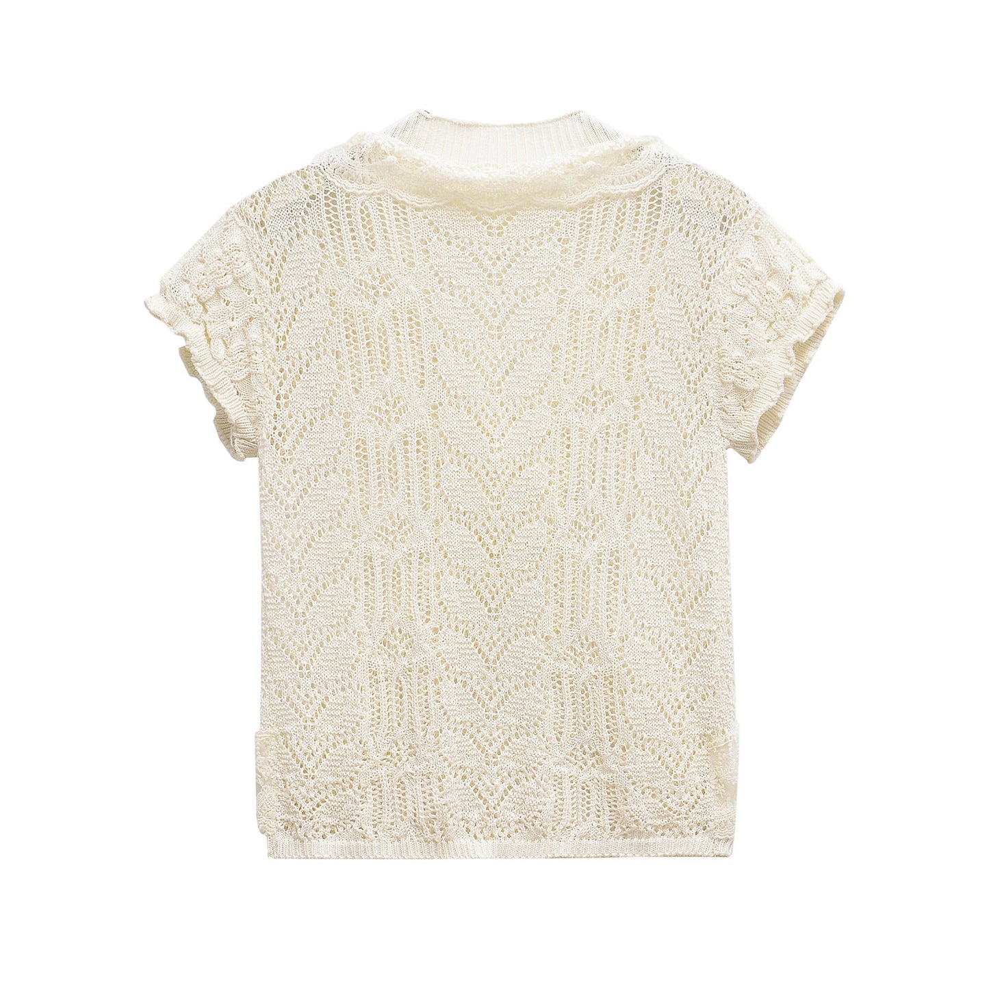 same ANTHEM. Soulmate Mesh Tee – Jacquard Hollow Out Women’s Top | Streetwear for Lovers