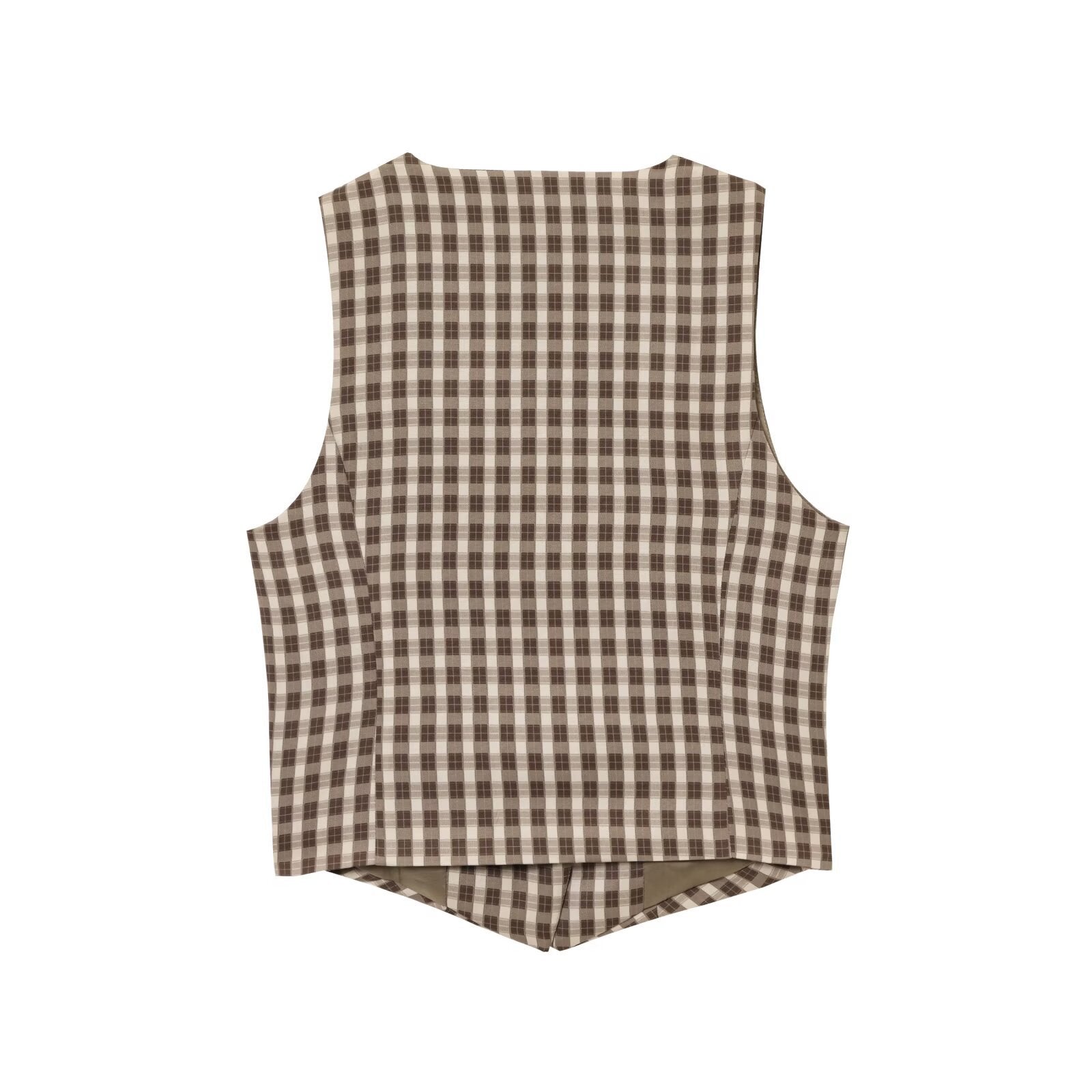 same ANTHEM. Soulmate Plaid Vest – Cinched Sleeveless Streetwear Top for Women