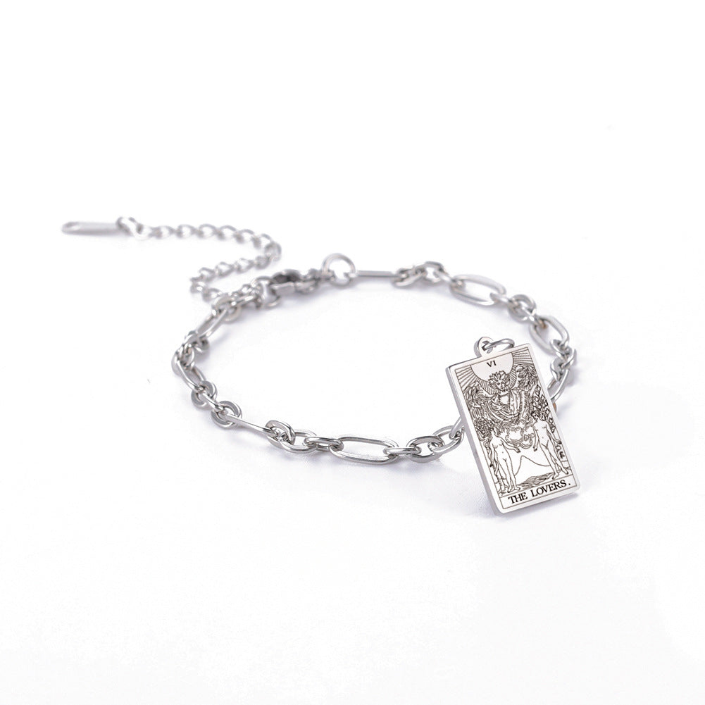 same ANTHEM. Tarot Card Oval Link Bracelet – Soulmate Streetwear Jewelry