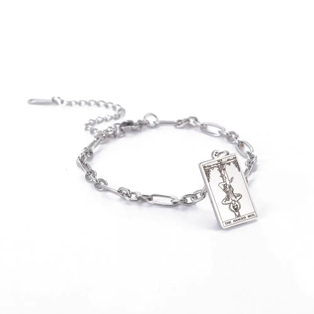 same ANTHEM. Tarot Card Oval Link Bracelet – Soulmate Streetwear Jewelry - Silver / 5 Style