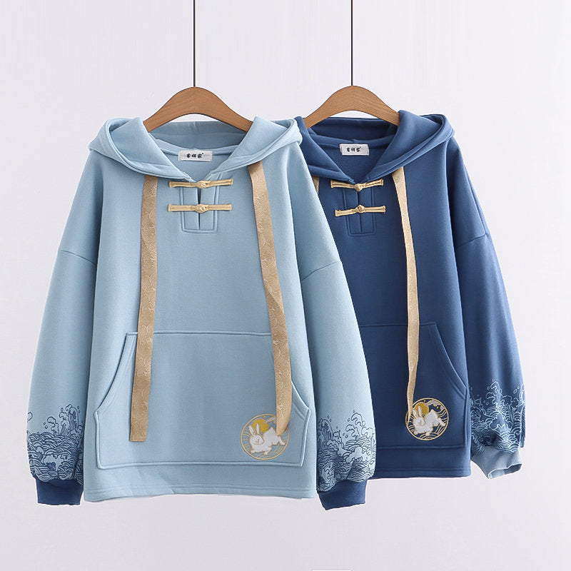 same ANTHEM. Wave Print Fleece Hoodie – Chinese Tradition Meets Soulmate Streetwear