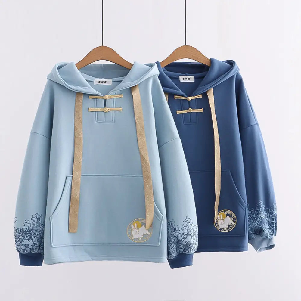 same ANTHEM. Wave Print Fleece Hoodie – Chinese Tradition Meets Soulmate Streetwear