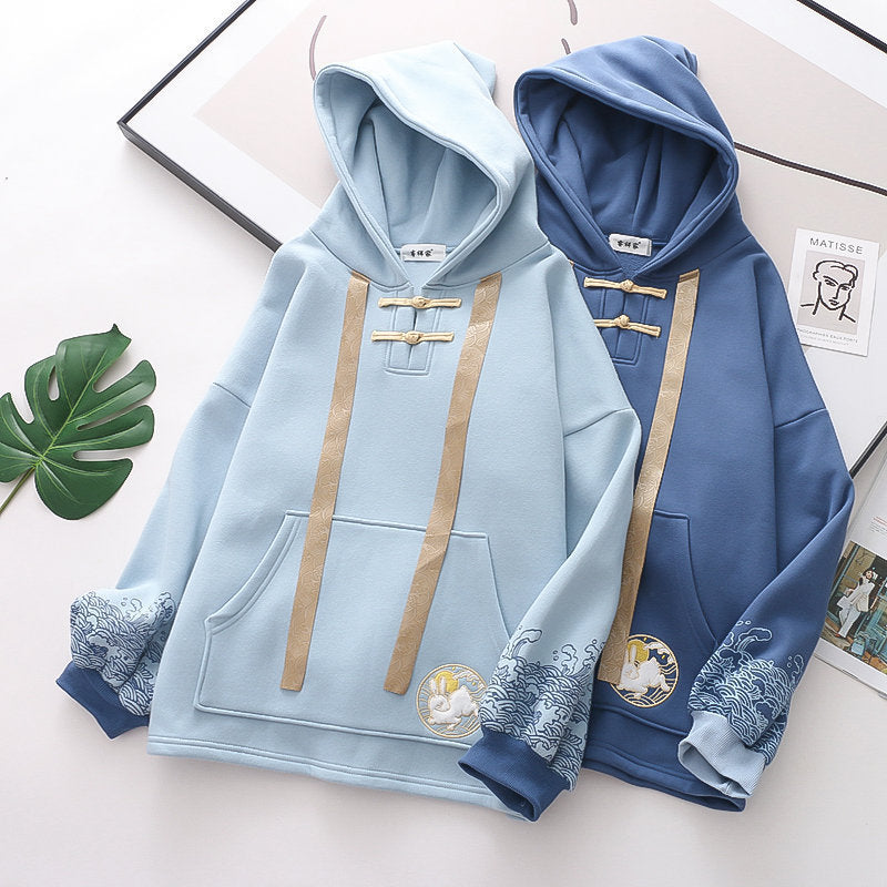 same ANTHEM. Wave Print Fleece Hoodie – Chinese Tradition Meets Soulmate Streetwear