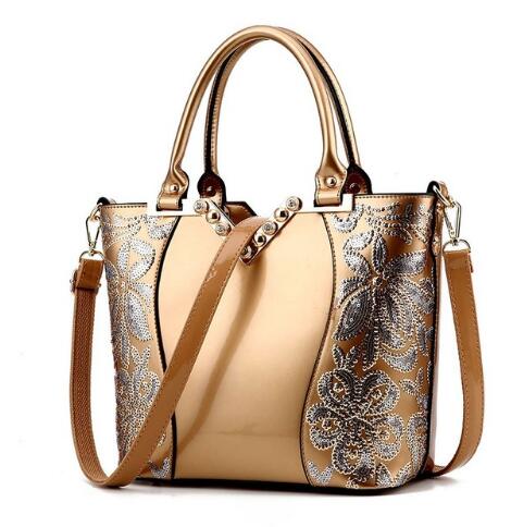 Sequin Diamond Shoulder Bag | same ANTHEM. - Gold / 33*13*24.5cm