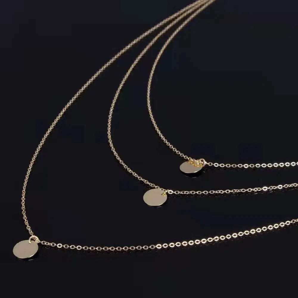 Sequined Clavicle Necklace | Boho Chic Lovers Pendant | same ANTHEM - Gold