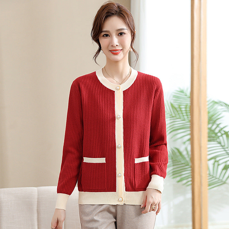Short Knitted Outdoor Cardigan – Chic & Versatile Layer | same ANTHEM - Red / 2XL