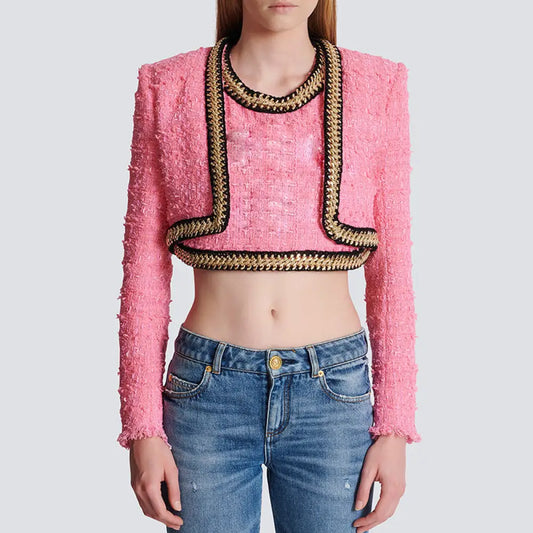 Short Three Piece Woolen Set | same ANTHEM. - jacket + vest + skirt / S
