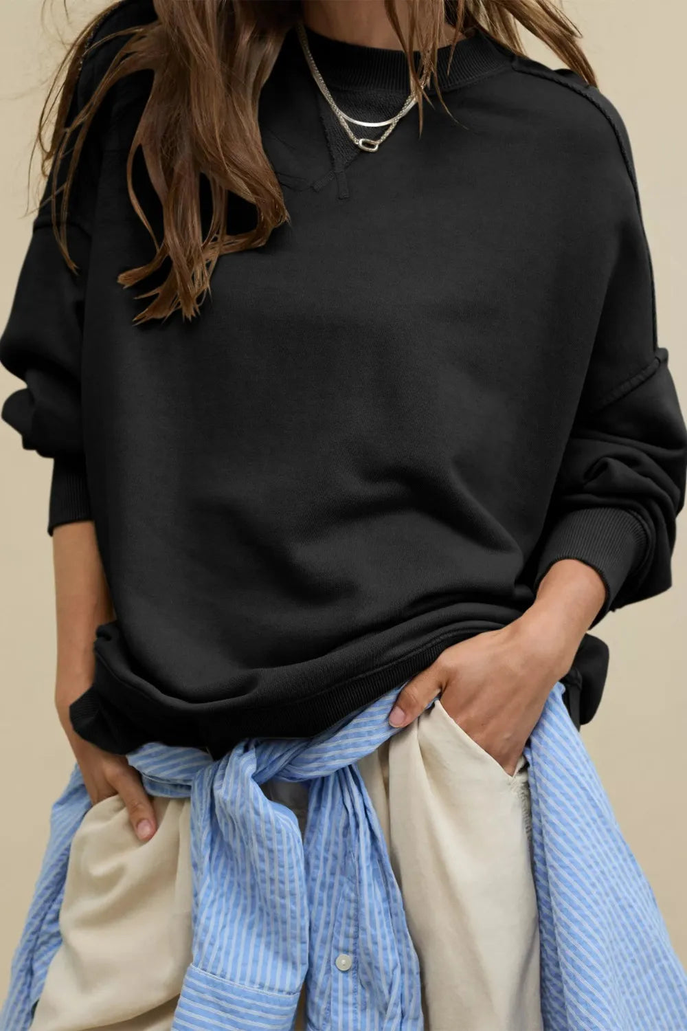 Side Slit Streetwear Sweatshirt – same ANTHEM | Casual Style for Soulmates & Lovers