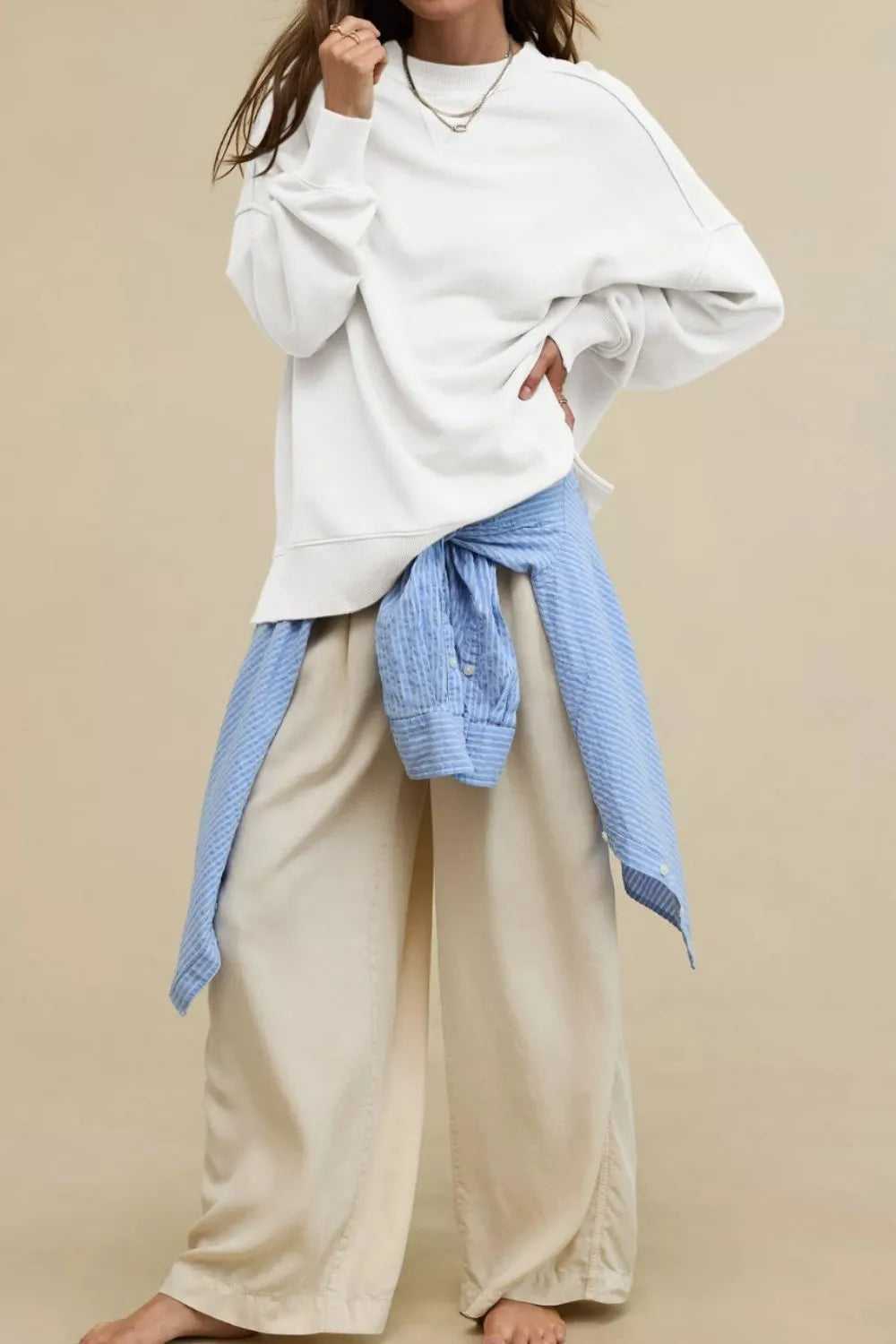 Side Slit Streetwear Sweatshirt – same ANTHEM | Casual Style for Soulmates & Lovers