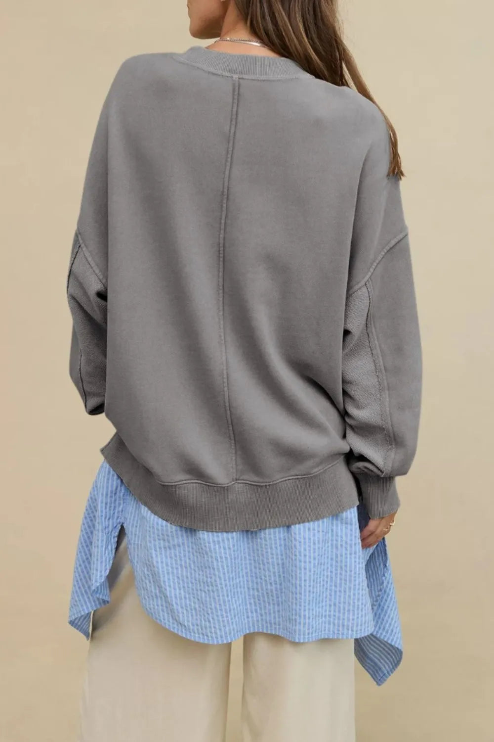 Side Slit Streetwear Sweatshirt – same ANTHEM | Casual Style for Soulmates & Lovers