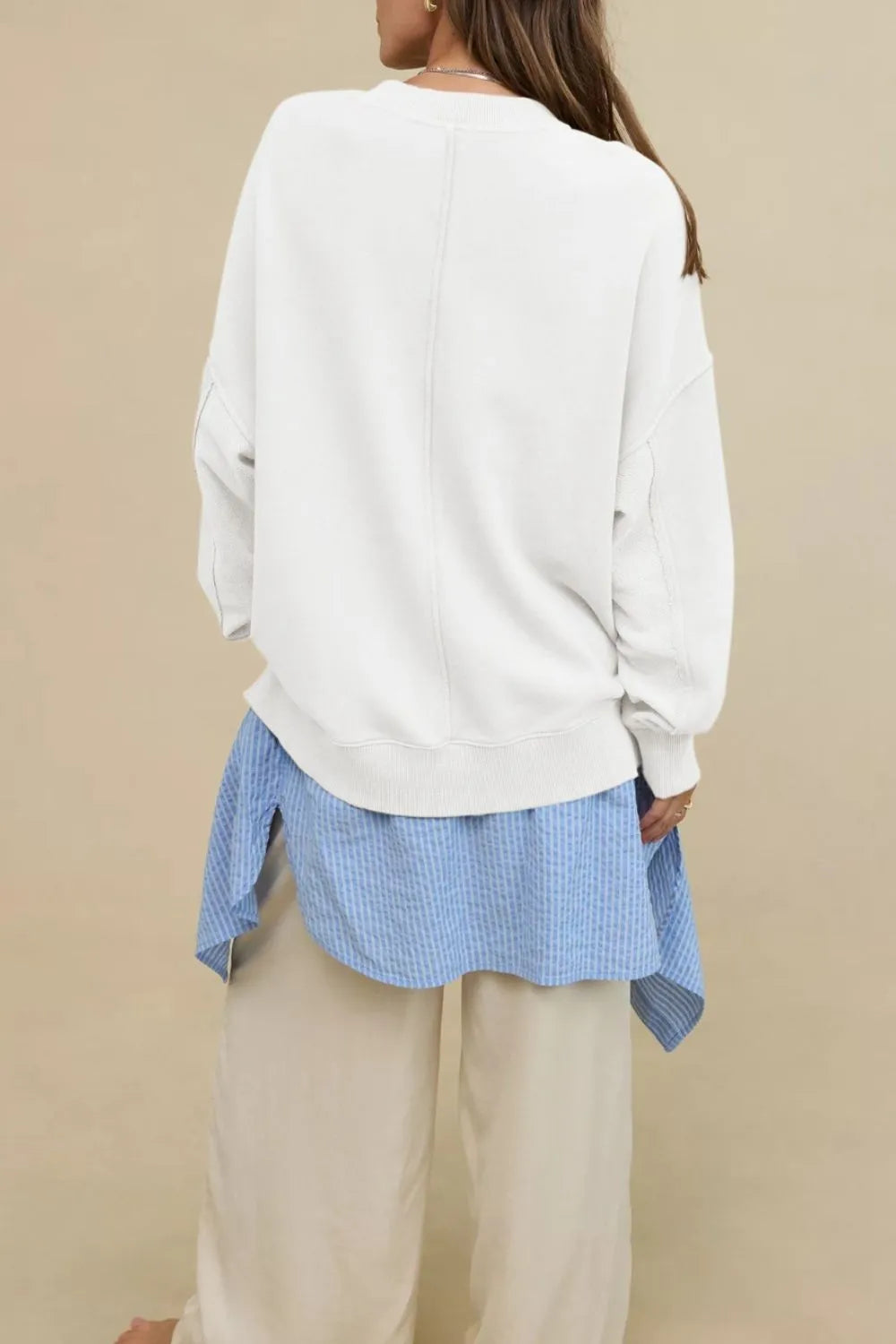 Side Slit Streetwear Sweatshirt – same ANTHEM | Casual Style for Soulmates & Lovers