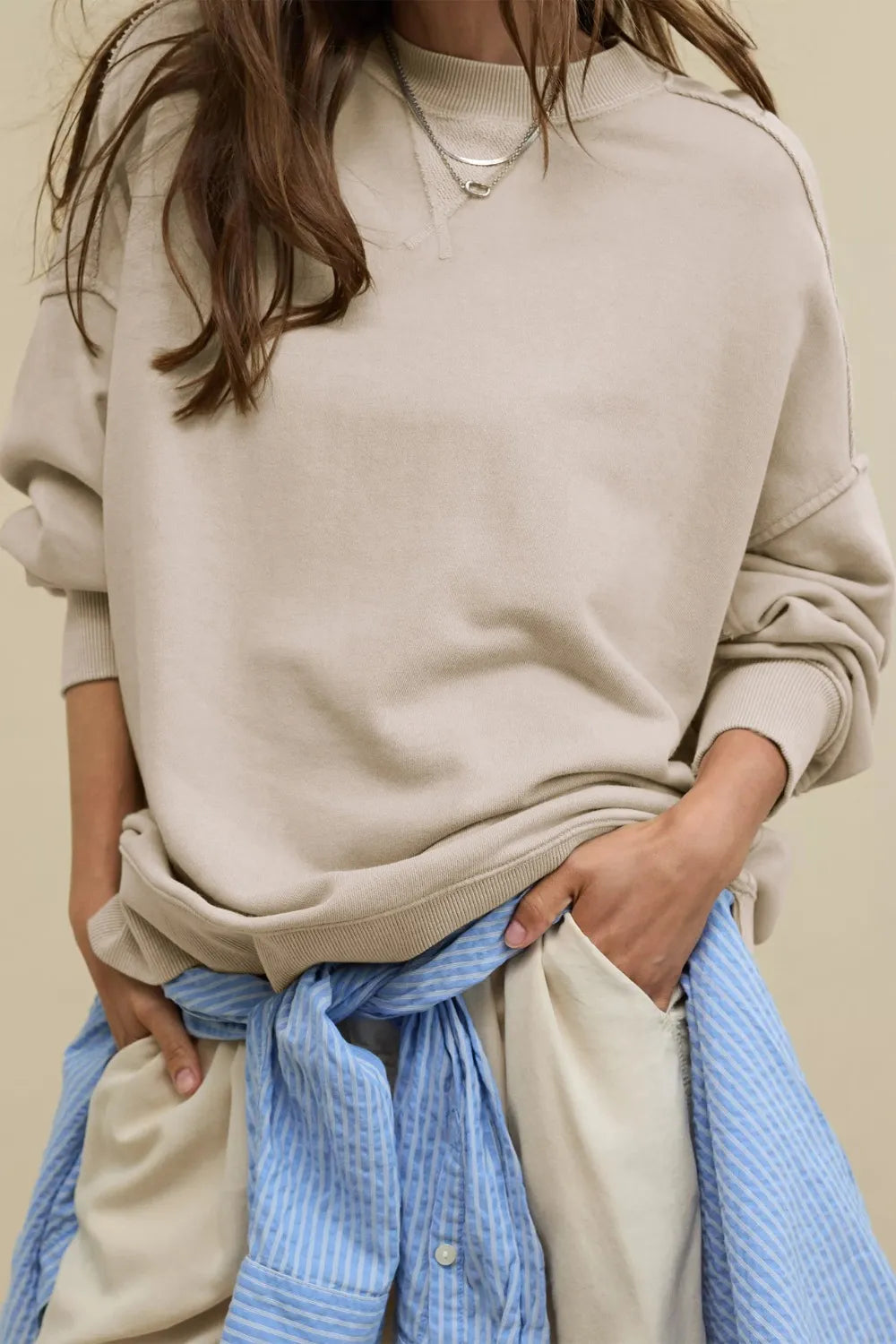 Side Slit Streetwear Sweatshirt – same ANTHEM | Casual Style for Soulmates & Lovers