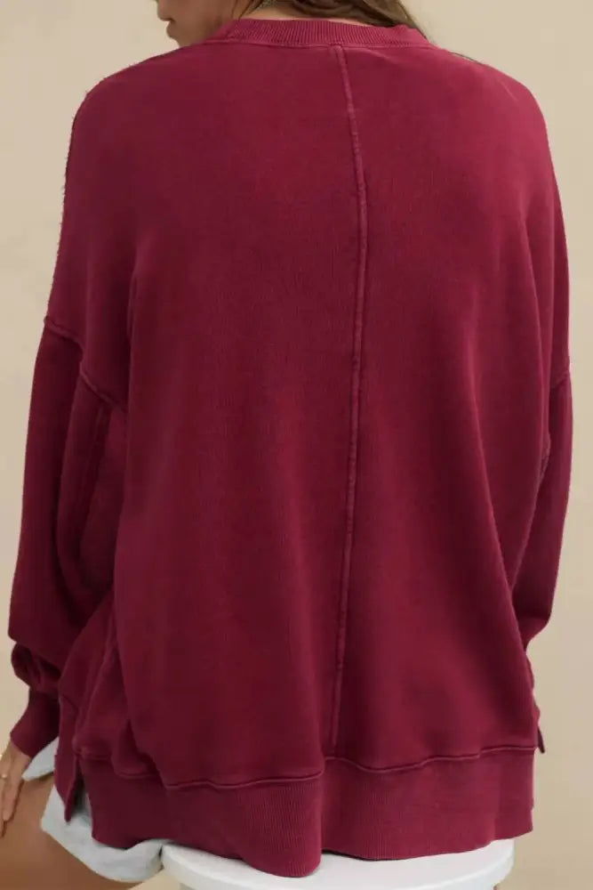 Side Slit Streetwear Sweatshirt – same ANTHEM | Casual Style for Soulmates & Lovers