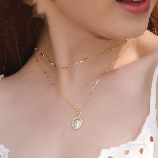 Silver 925 Vintage Cameo Necklace | Chic Boho Oval Pendant for Soulmates & Lovers | same ANTHEM