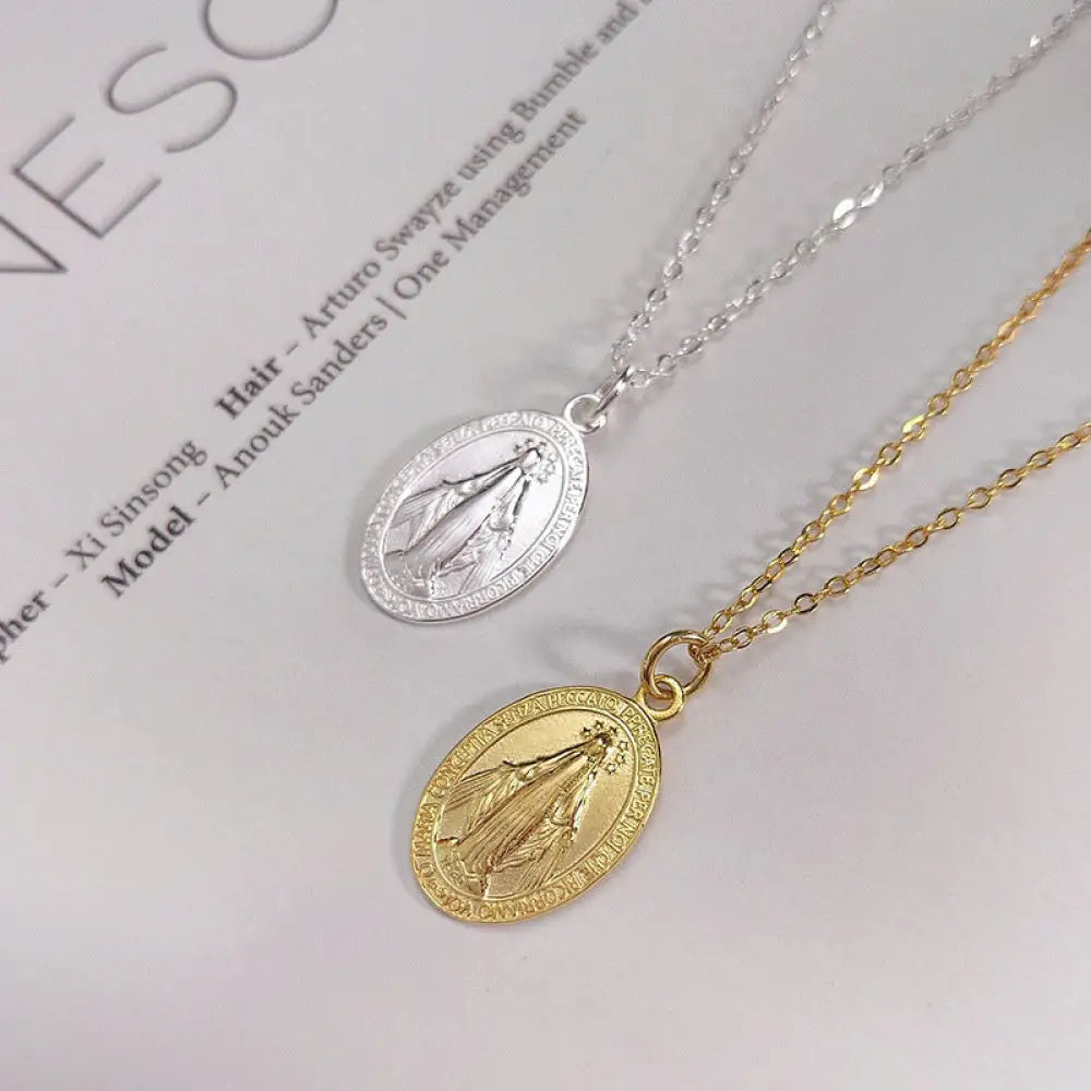 Silver 925 Vintage Cameo Necklace | Chic Boho Oval Pendant for Soulmates & Lovers | same ANTHEM