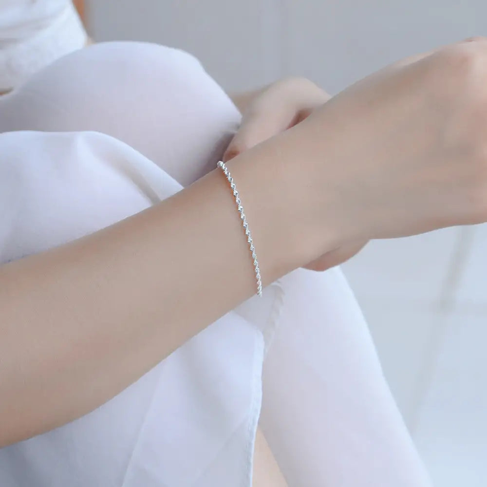 Silver Wave Bracelet Anklet – Poetic Soulmate Jewellery | same ANTHEM.