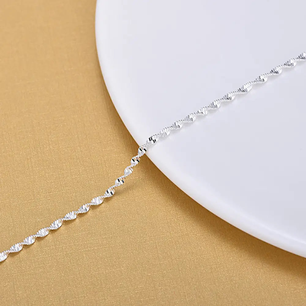 Silver Wave Bracelet Anklet – Poetic Soulmate Jewellery | same ANTHEM.