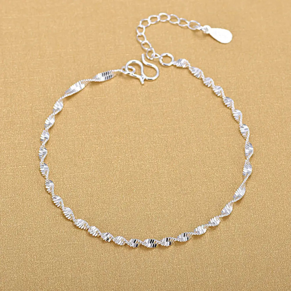 Silver Wave Bracelet Anklet – Poetic Soulmate Jewellery | same ANTHEM.