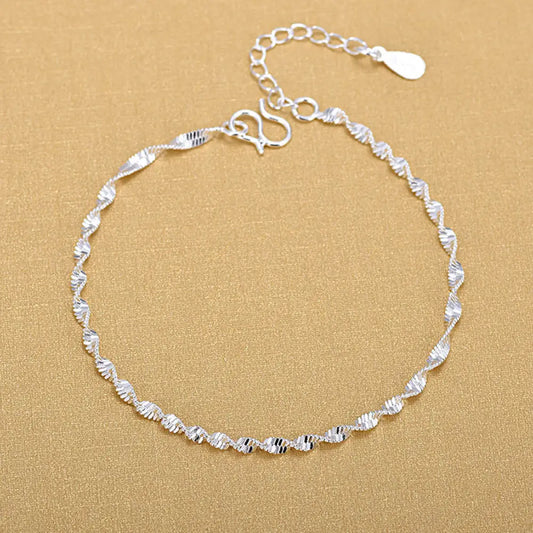 Silver Wave Bracelet Anklet – Poetic Soulmate Jewellery | same ANTHEM.